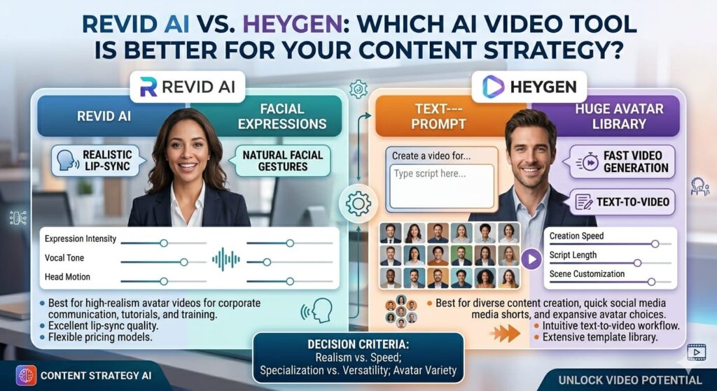 Revid AI Vs HeyGen: Which AI Video Tool is Better for Your Content Strategy? 