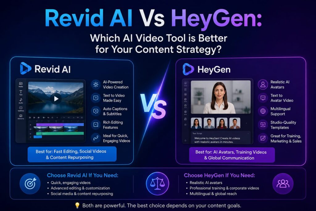 Revid AI Vs HeyGen AI