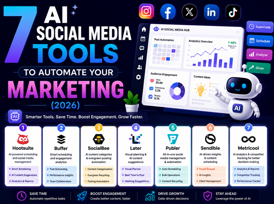 7 AI Social Media Tools to Automate Your Marketing (2026)