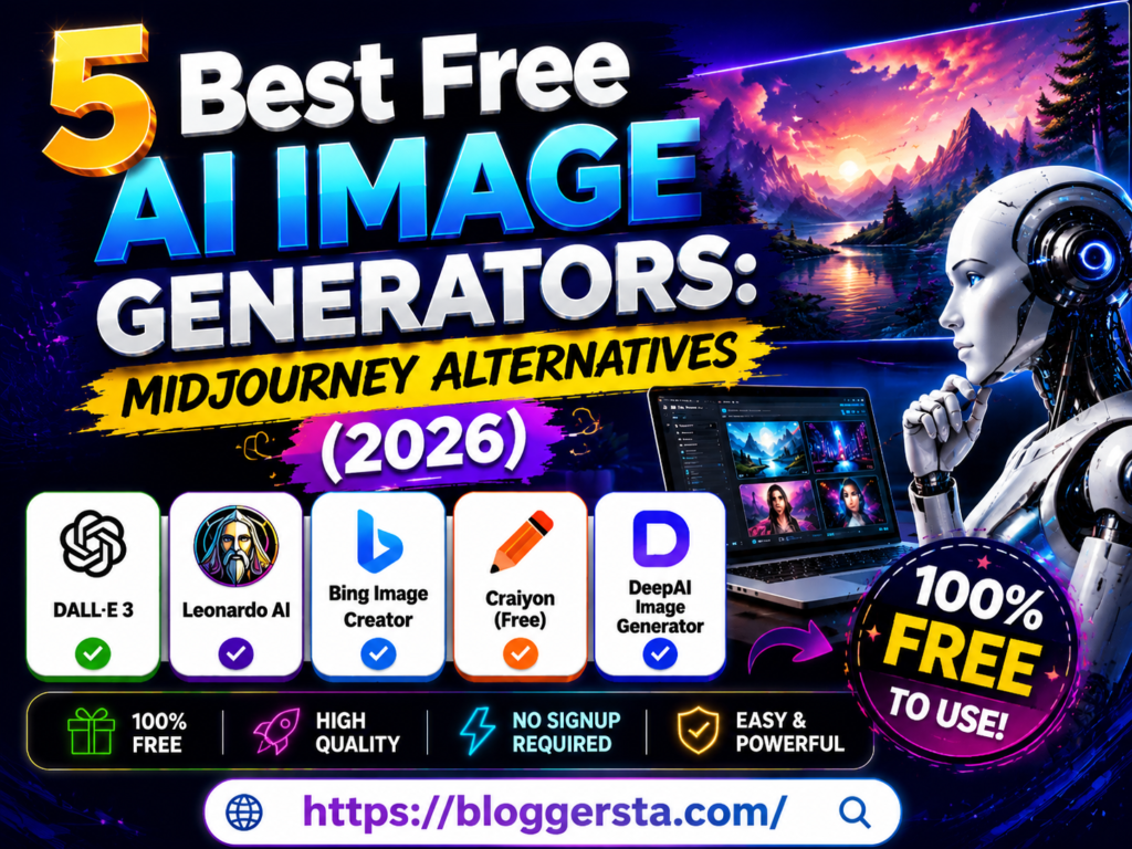 5 Best Free AI Image Generators: Midjourney Alternatives (2026)