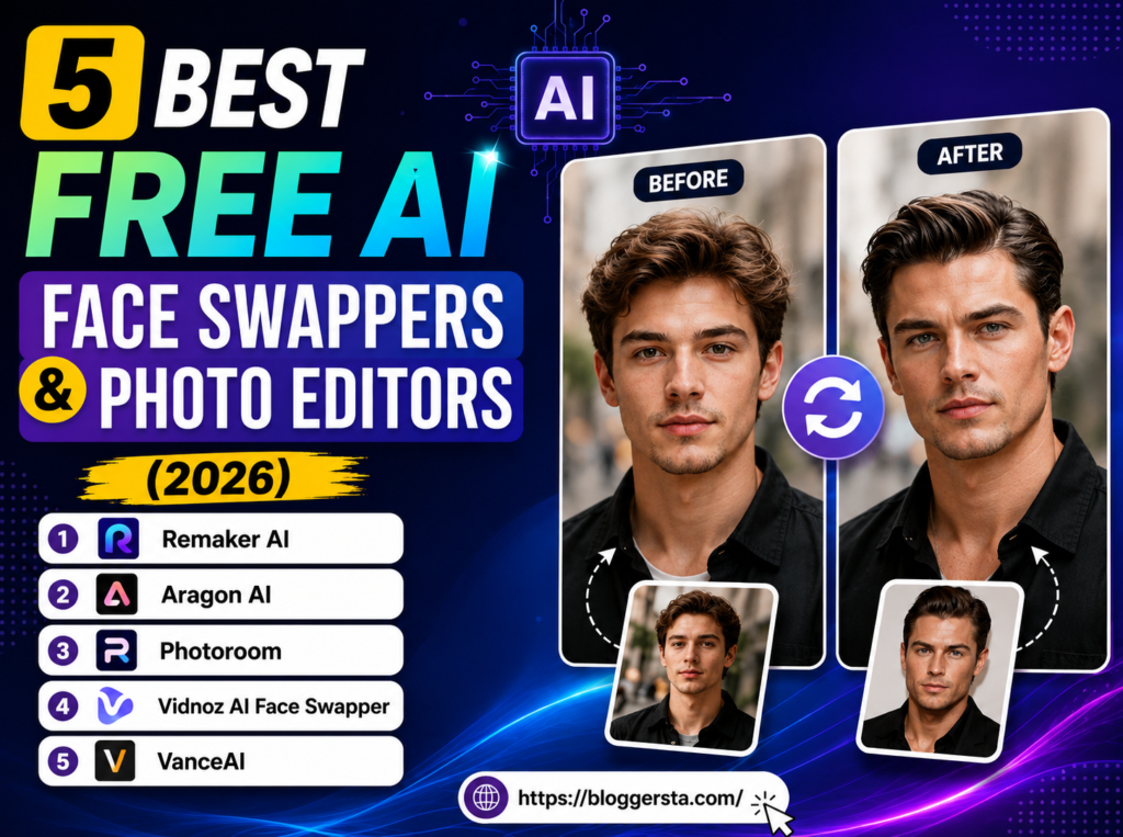 Free AI face swap and photo editing tools used to enhance and transform images in 2026.