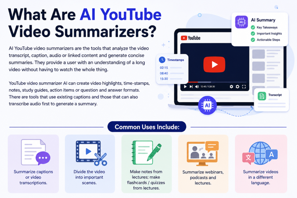 What are best ai tools to summarize youtube videos? A complete Explanation of What are best ai tools to summarize youtube videos.


