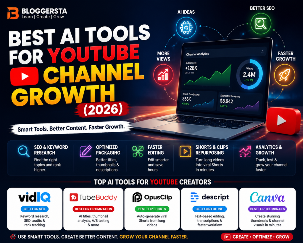 best AI tools for YouTube channel growth