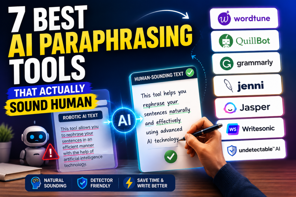 7 Best AI Paraphrasing Tools That Sound Human