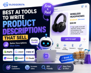 The best AI tools to write product descriptions that sell include Shopify Magic for native Shopify workflows, Jasper for teams and large catalogs, Copy.ai for fast templates and Writesonic for SEO-focused product copy. ChatGPT and Claude handle storytelling, brand tone and iterative rewrites. Still, every AI description generator free or paid needs accurate product data and a careful human edit at the end.