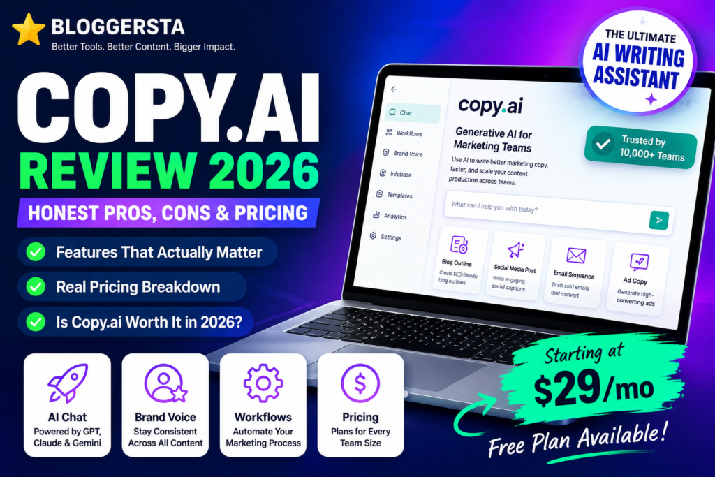 Copy.AI Review 2026, pros, cons, price