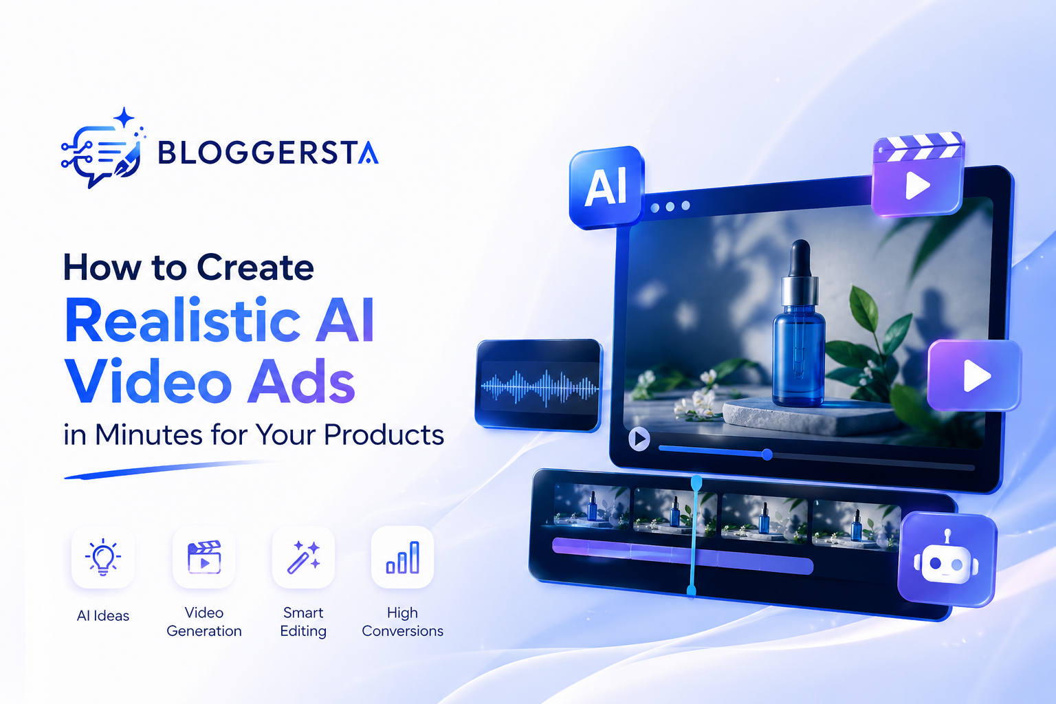 Realistic AI video ads creation with AI tools for product marketing