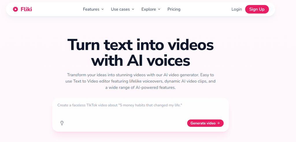 Fliki — Best AI Tool to Turn Blog Posts into Video With Realistic Voiceovers
