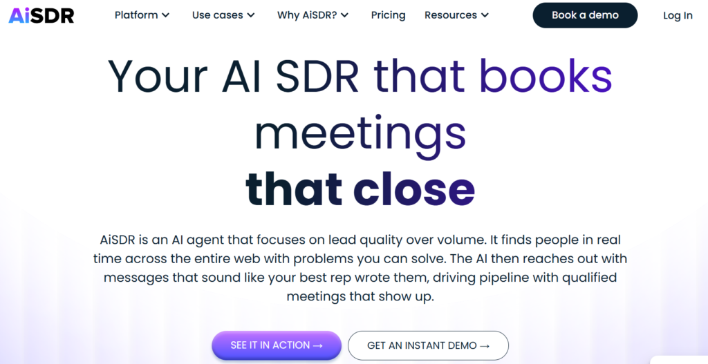 AiSDR focuses on small-to-medium sales teams that want fast setup and visible pricing.