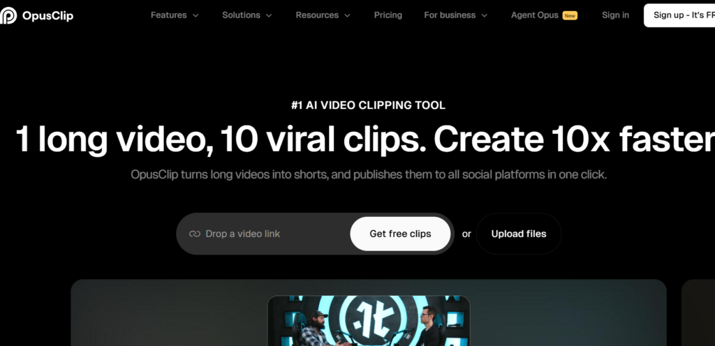 OpusClip is one of the Best AI video generators for TikTok, Instagram Reels and YouTube Shorts in 2026 