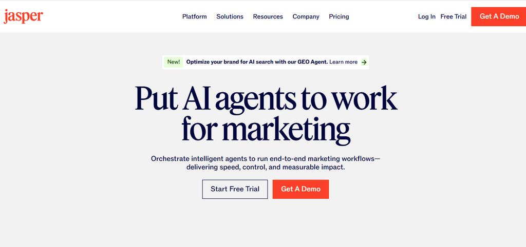 Jasper AI content platform for creating brand-consistent affiliate marketing content