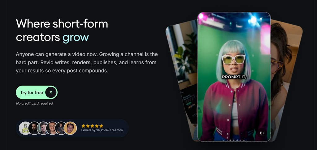Revid AI works well when you want to move quickly from source material to short-form AI video