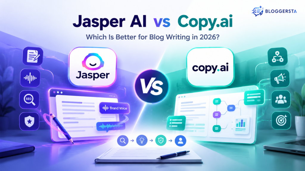 Jasper AI vs Copy.ai comparison for blog writing in 2026