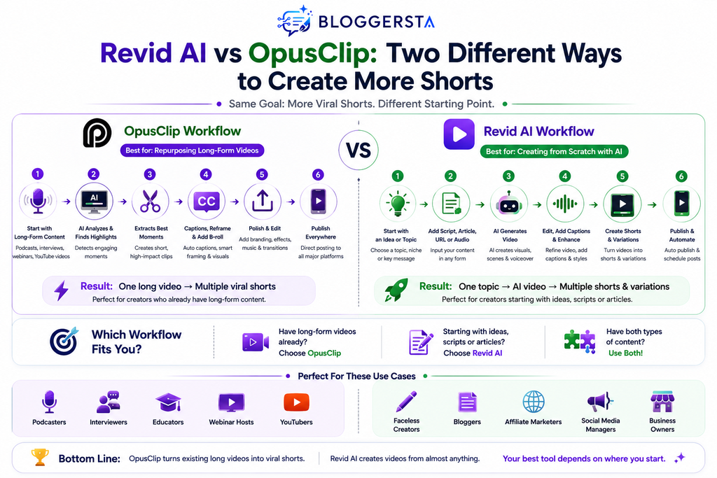 how each AI video tool creates Shorts from long-form videos, scripts, articles, URLs, and ideas in 2026