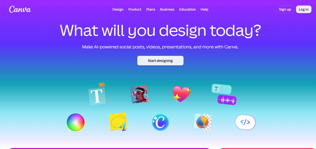 Canva AI design tool for creating visuals and graphics for blog posts