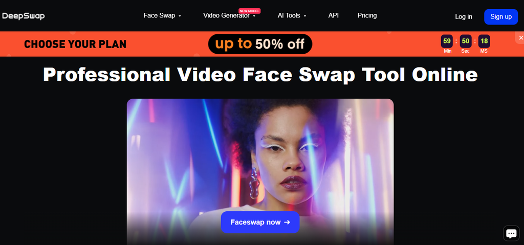DeepSwap AI face swap tool for photo, video, and GIF face swapping